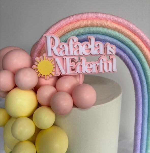 Sunshine ONEderful Cake Topper Charm First Birthday